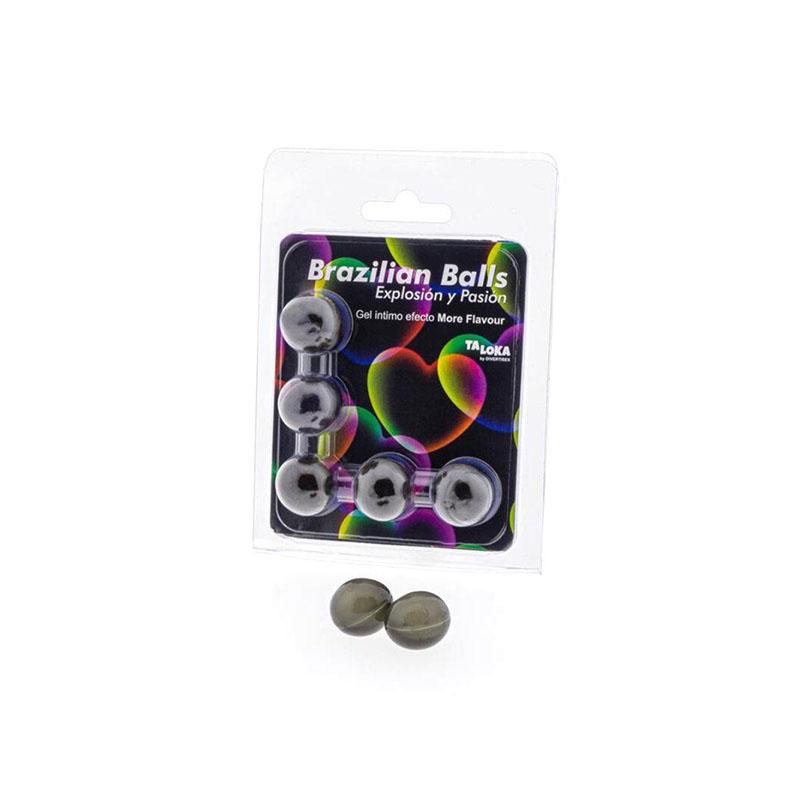 Lubricante Brazilian Balls Efecto More Flavour 5 Uds