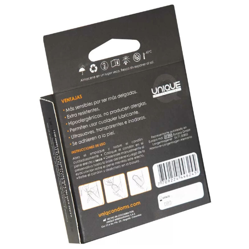 Preservativos Uniq Classic Sin Latex 3 Uds