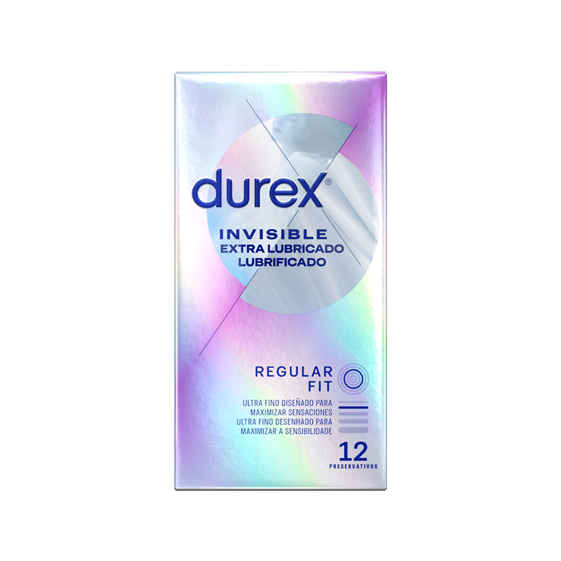 Preservativos Durex Invisible Extra Lubricado 12 Uds