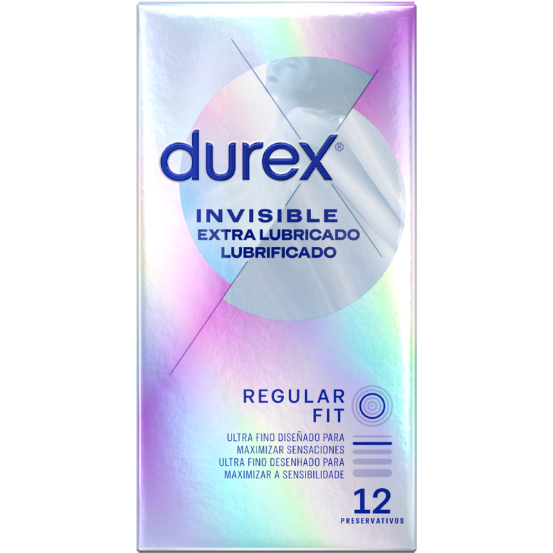 Preservativos Durex Invisible Extra Lubricado 12 Uds