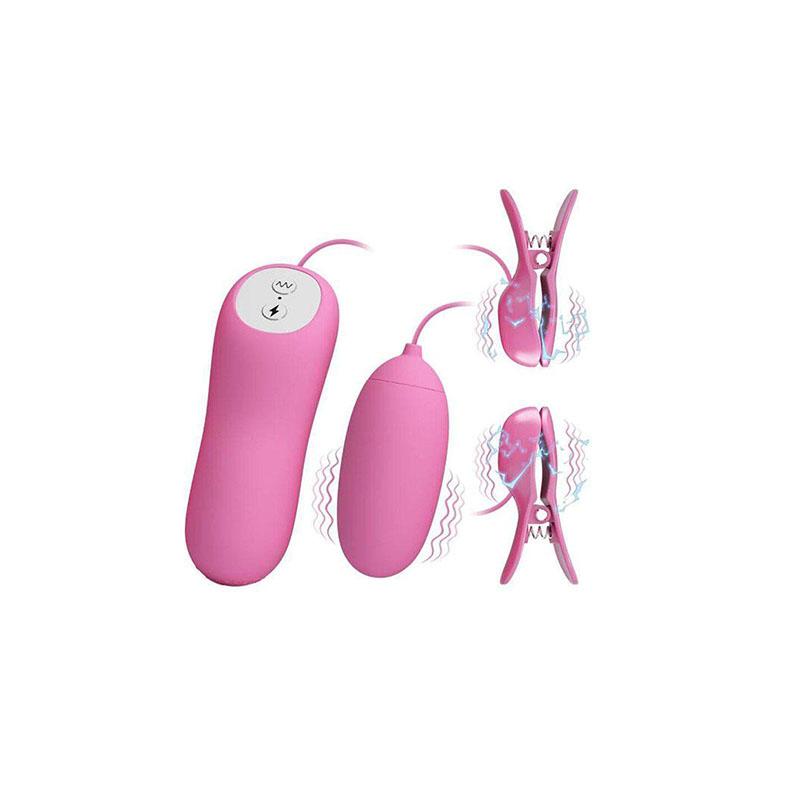 Pinzas Con Vibración Y Eletroshock Rosa