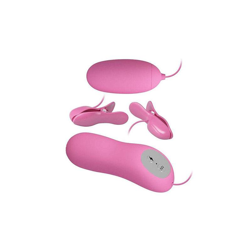 Pinzas Con Vibración Y Eletroshock Rosa