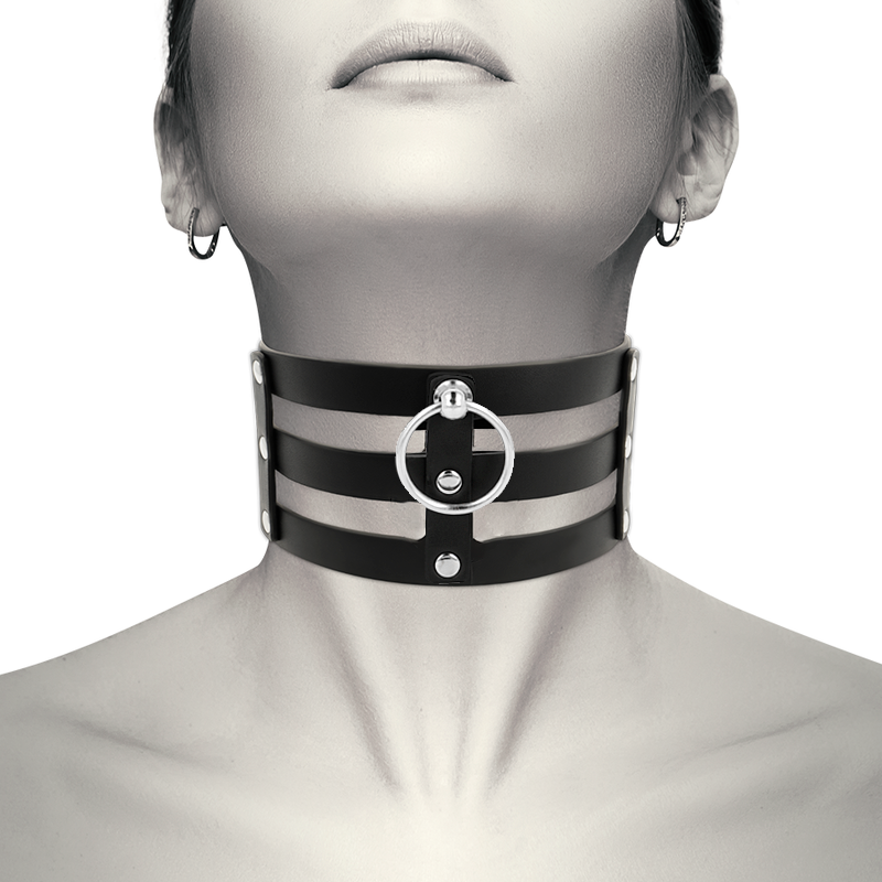 Choker Cuero Vegano Estilo Fetish