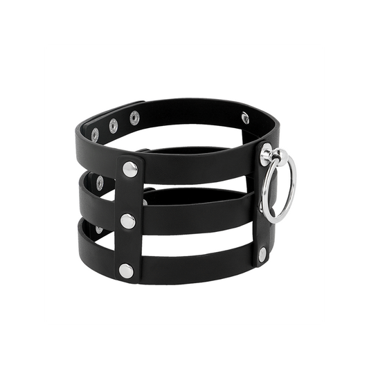 Choker Cuero Vegano Estilo Fetish