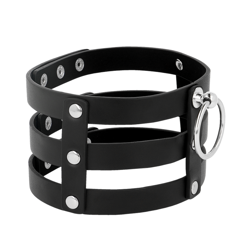 Choker Cuero Vegano Estilo Fetish