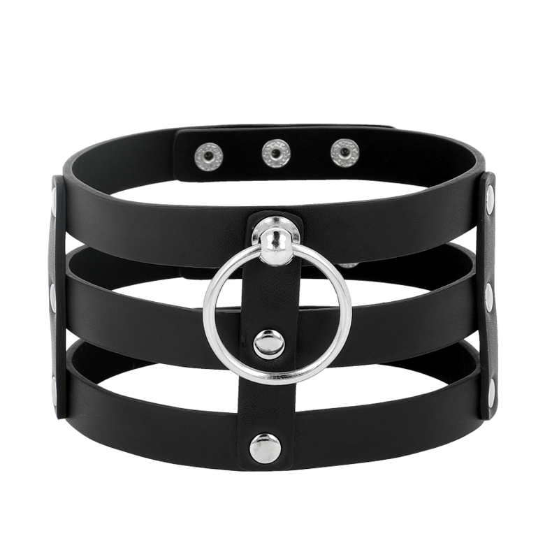 Choker Cuero Vegano Estilo Fetish