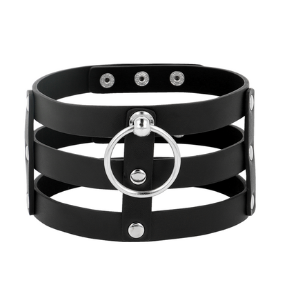 Choker Cuero Vegano Estilo Fetish