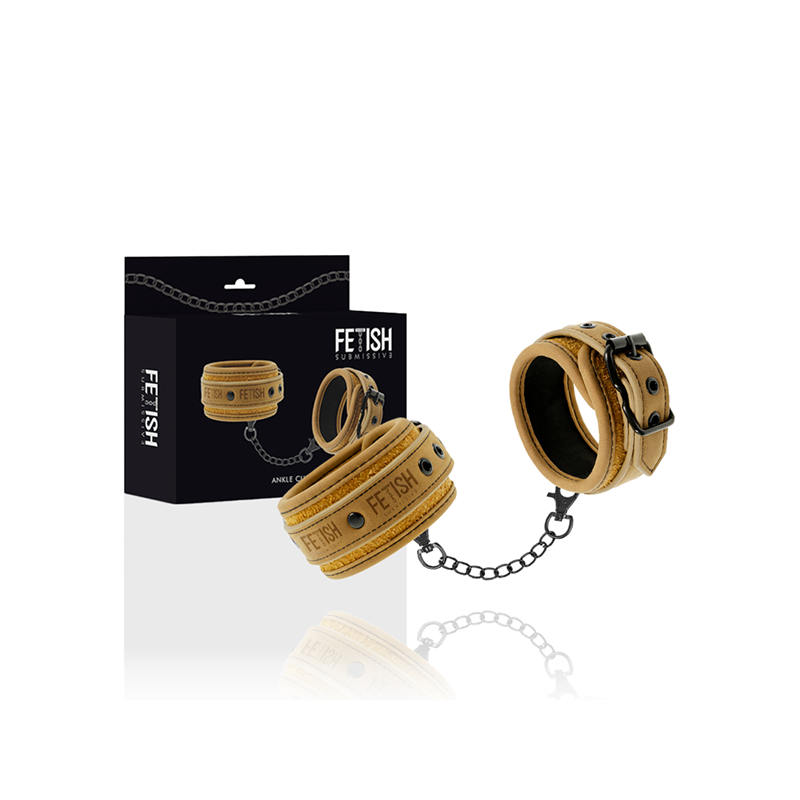 Esposas Tobillos Cuero Vegano Con Forro De Neopreno