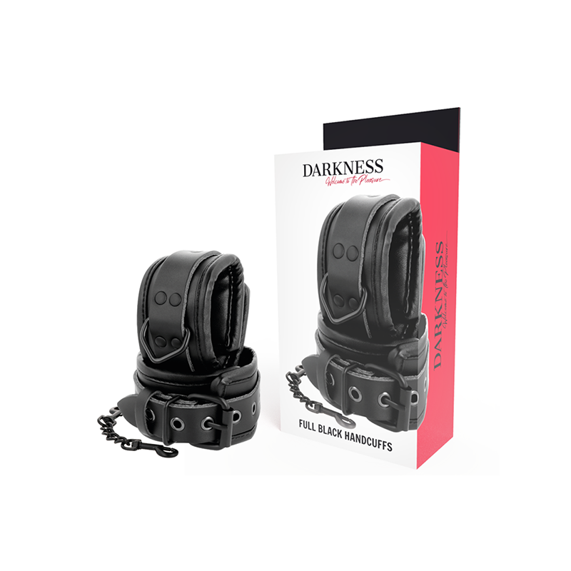 Esposas Ajustables Manos Leather Negro