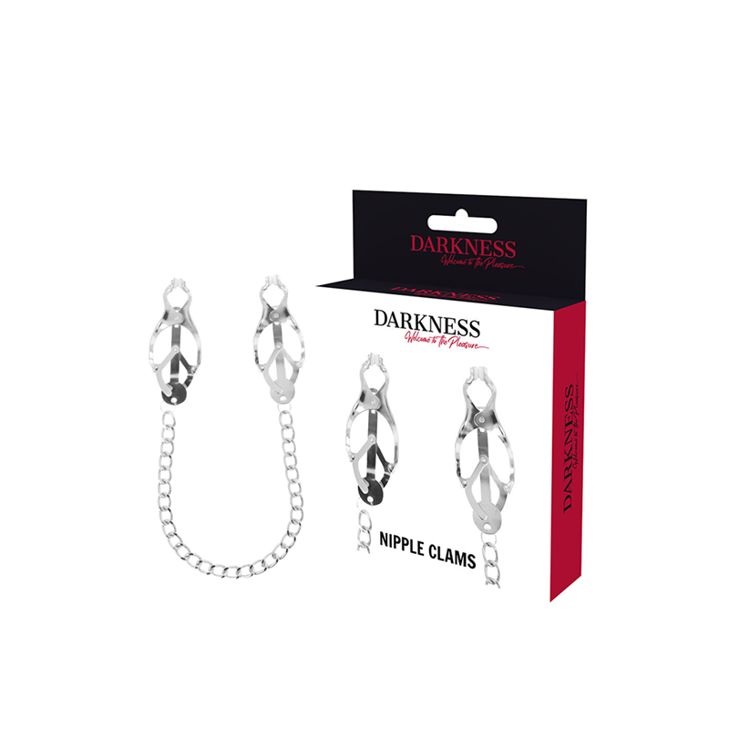 Abrazadera Pezones Metal Con Cadena