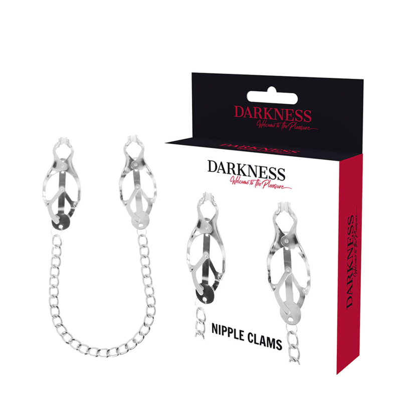 Abrazadera Pezones Metal Con Cadena