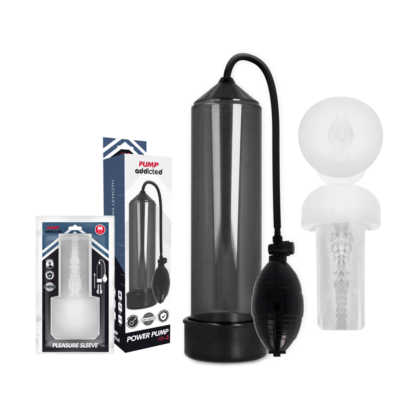 Rx3 Bomba Erección Negro Con Masturbador