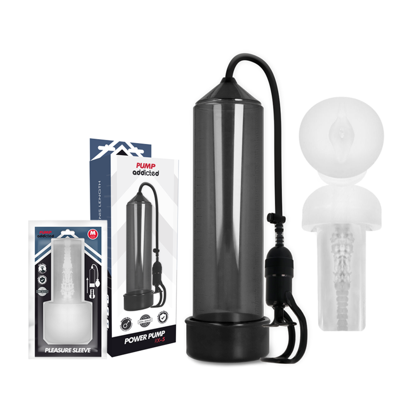 Bomba Erección Rx5 Black Con Masturbador