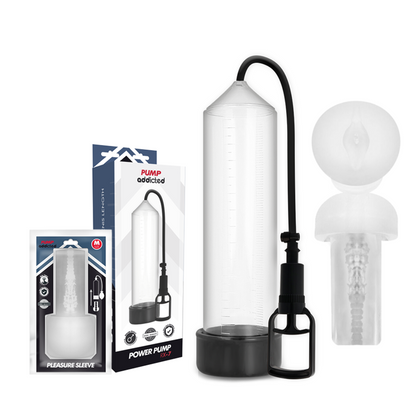 Bomba Erección Rx7 Transparente Con Masturbador