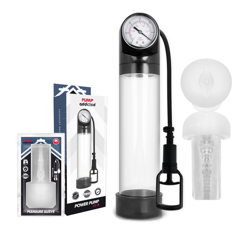 Bomba Erección Rx9 Transparente Con Masturbador