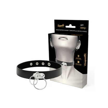 Choker Cuero Vegano Doble Anilla