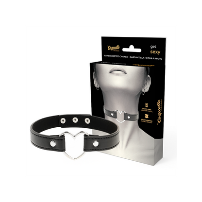 Collar Cuero Vegano Accesorio Woman Corazón