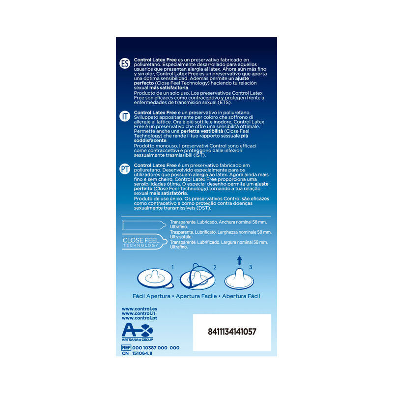 Preservativos Control Free Sin Latex 5 Uds