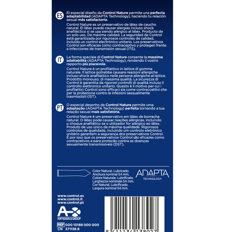 Preservativos Control Adapta Nature 6 Uds
