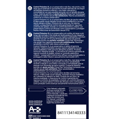 Preservativos Control Finissimo Xl 12 Uds