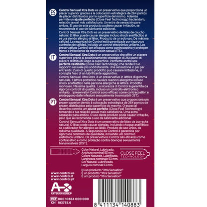 Preservativos Control Xtra Dots 12 Uds