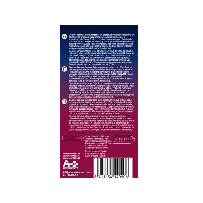 Preservativos Control Spike Con Puntos Conicos 12 Uds