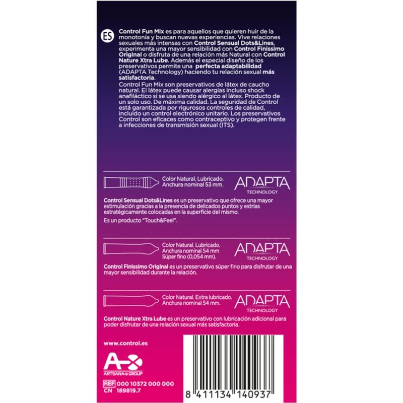 Preservativos Control Feel Fun Mix 6 Uds