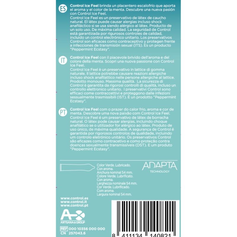 Preservativos Control Ice Feel Efecto Frio 10 Uds