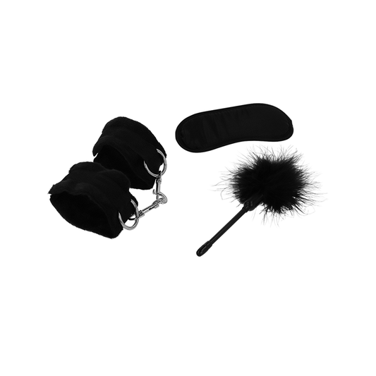 Fetish Set Erótico 2 Con Esposas, Antifaz Y Plumero