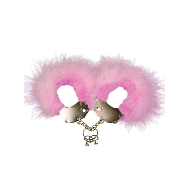 Esposas Metal Con Plumas Rosa