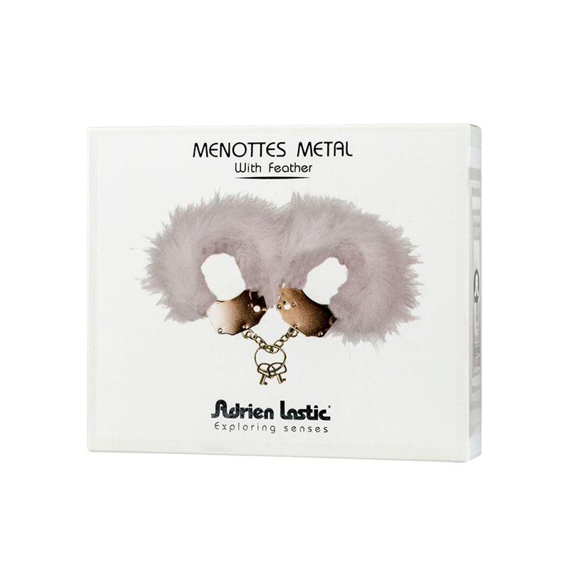 Esposas Metal Con Plumas Blanco