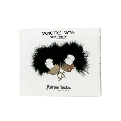 Esposas Metal Con Plumas Negro