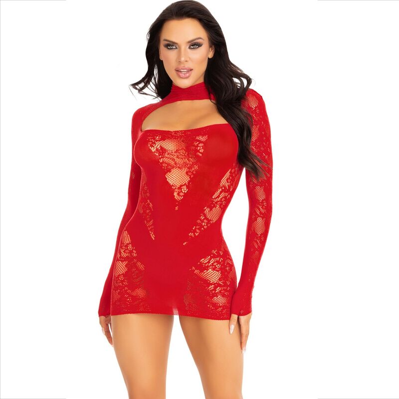 Vestido Encaje Manga Larga