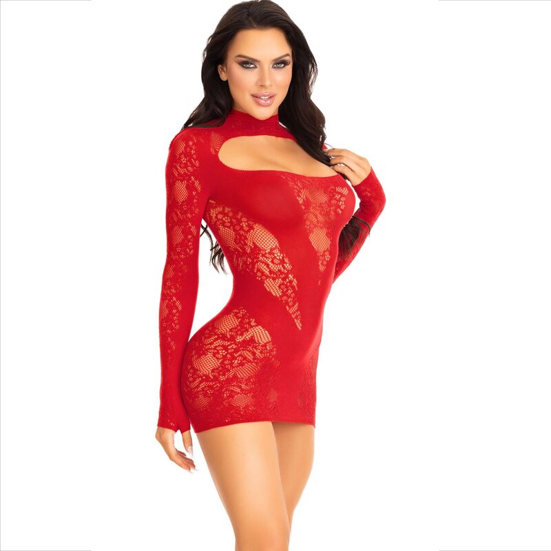 Vestido Encaje Manga Larga