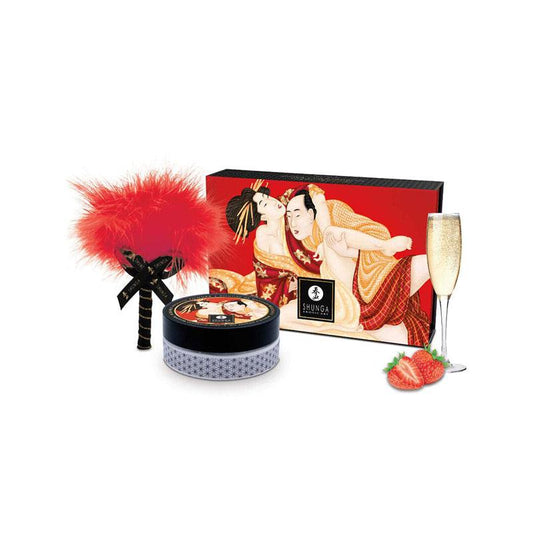 Kit Polvos De Masaje Comestible Fresa