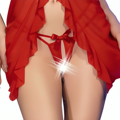 Conjunto Babydoll & Tanga Con Abertura