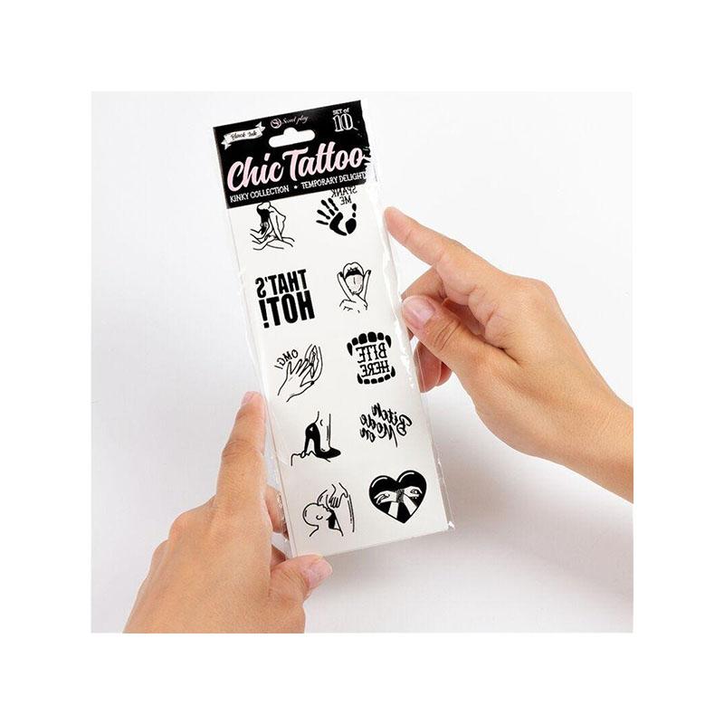 Set De 10 Tattoos Temporales Kinky Collection
