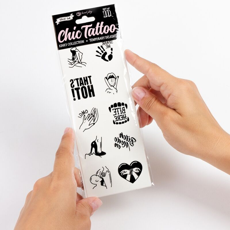 Set De 10 Tattoos Temporales Kinky Collection