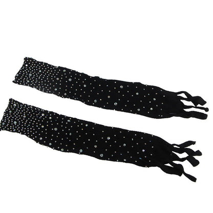 Bodystocking Rejilla Con Guantes De Diamantes