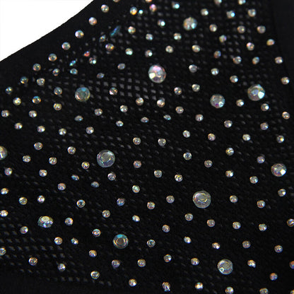 Bodystocking Rejilla Con Guantes De Diamantes