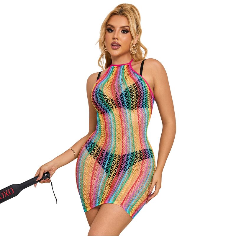 Vestido Rejilla Arcoiris