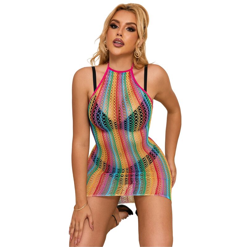 Vestido Rejilla Arcoiris