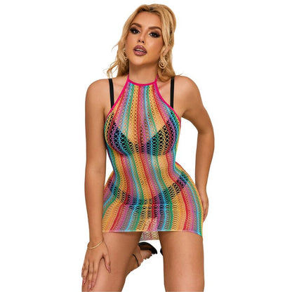 Vestido Rejilla Arcoiris