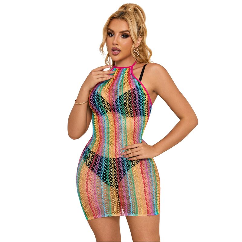 Vestido Rejilla Arcoiris