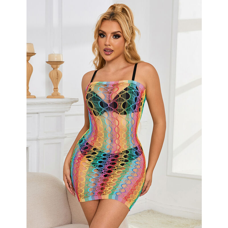 Vestido Rejilla Arcoiris