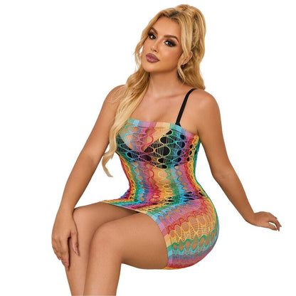 Vestido Rejilla Arcoiris