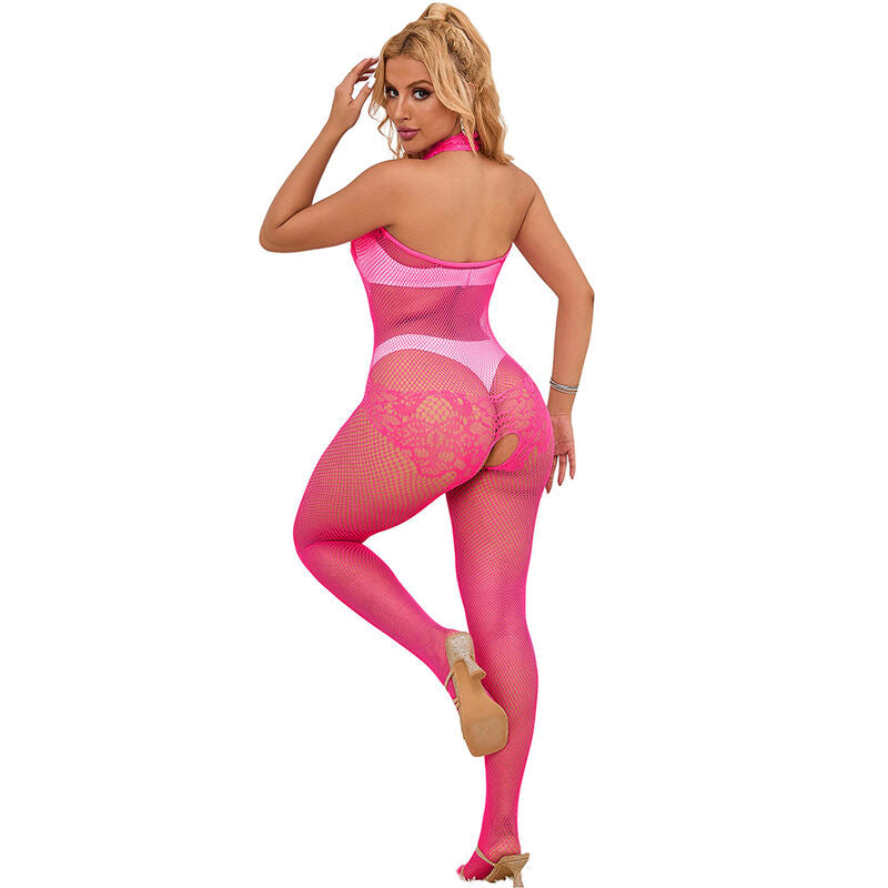 Bodystocking Rejilla Con Encaje