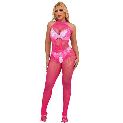 Bodystocking Rejilla Con Encaje