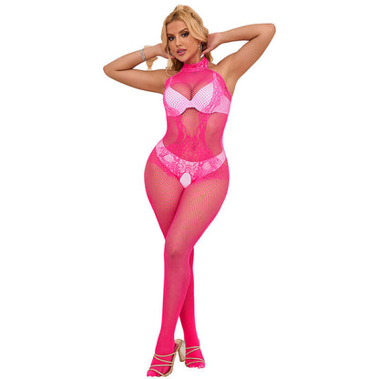 Bodystocking Rejilla Con Encaje