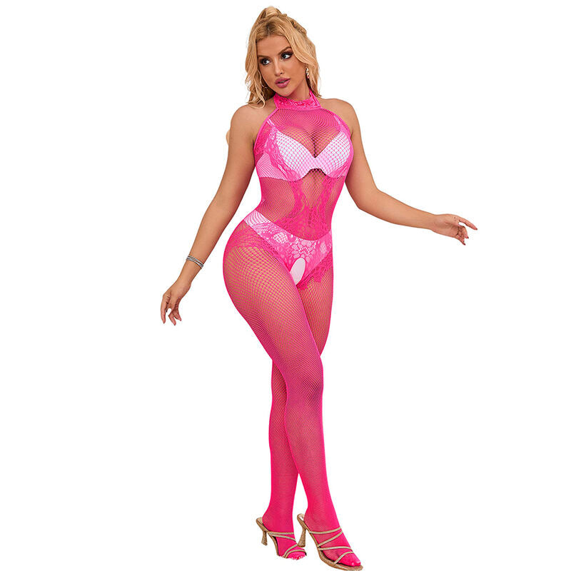 Bodystocking Rejilla Con Encaje